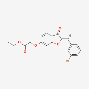 molecular formula C19H15BrO5 B2944606 (Z)-ethyl 2-((2-(3-bromobenzylidene)-3-oxo-2,3-dihydrobenzofuran-6-yl)oxy)acetate CAS No. 620547-75-3
