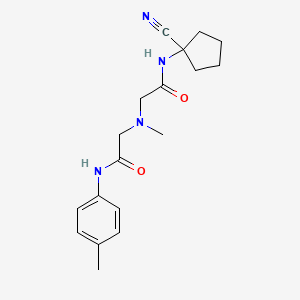 molecular formula C18H24N4O2 B2944610 2-[[2-[(1-cyanocyclopentyl)amino]-2-oxoethyl]-methylamino]-N-(4-methylphenyl)acetamide CAS No. 950033-81-5