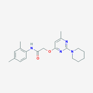 molecular formula C20H26N4O2 B2944613 N-(2,4-二甲苯基)-2-((6-甲基-2-(哌啶-1-基)嘧啶-4-基)氧基)乙酰胺 CAS No. 1029748-14-8