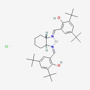 molecular formula C36H54ClCrN2O2 B2944615 Chromium;2,4-ditert-butyl-6-[[(1S,2S)-2-[(3,5-ditert-butyl-2-hydroxyphenyl)methylideneamino]cyclohexyl]iminomethyl]phenol;chloride CAS No. 219143-92-7