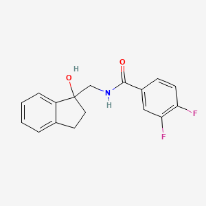molecular formula C17H15F2NO2 B2944623 3,4-二氟-N-((1-羟基-2,3-二氢-1H-茚-1-基)甲基)苯甲酰胺 CAS No. 1351641-84-3