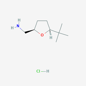 molecular formula C9H20ClNO B2944627 [(2R,5S)-5-Tert-butyloxolan-2-yl]methanamine;hydrochloride CAS No. 2126143-86-8