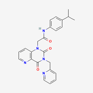 molecular formula C24H23N5O3 B2944677 2-(2,4-dioxo-3-(pyridin-2-ylmethyl)-3,4-dihydropyrido[3,2-d]pyrimidin-1(2H)-yl)-N-(4-isopropylphenyl)acetamide CAS No. 941989-13-5