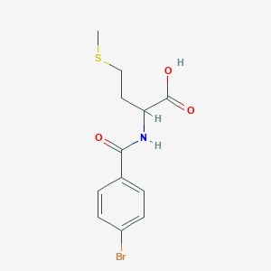 molecular formula C12H14BrNO3S B2944683 2-[(4-Bromophenyl)formamido]-4-(methylsulfanyl)butanoic acid CAS No. 1008010-19-2