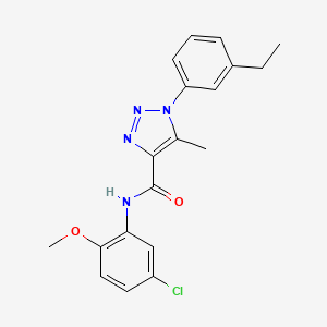 molecular formula C19H19ClN4O2 B2944685 N-(5-chloro-2-methoxyphenyl)-1-(3-ethylphenyl)-5-methyl-1H-1,2,3-triazole-4-carboxamide CAS No. 895639-35-7