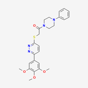 1-(4-Phenylpiperazin-1-yl)-2-((6-(3,4,5-trimethoxyphenyl)pyridazin-3-yl)thio)ethanone