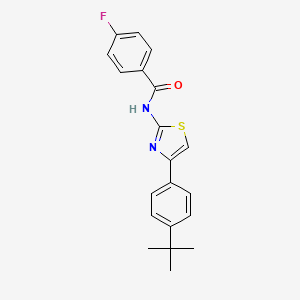 N-[4-(4-tert-butylphenyl)-1,3-thiazol-2-yl]-4-fluorobenzamide