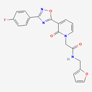 2-(3-(3-(4-fluorophenyl)-1,2,4-oxadiazol-5-yl)-2-oxopyridin-1(2H)-yl)-N-(furan-2-ylmethyl)acetamide