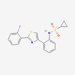 N-(2-(2-(2-fluorophenyl)thiazol-4-yl)phenyl)cyclopropanesulfonamide