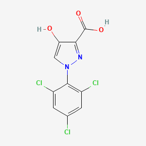 molecular formula C10H5Cl3N2O3 B2944700 4-hydroxy-1-(2,4,6-trichlorophenyl)-1H-pyrazole-3-carboxylic acid CAS No. 1152602-90-8