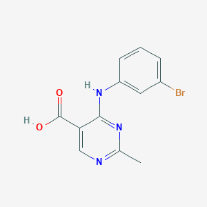 4-(3-Bromoanilino)-2-methylpyrimidine-5-carboxylic acid