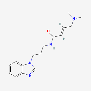 (E)-N-[3-(Benzimidazol-1-yl)propyl]-4-(dimethylamino)but-2-enamide