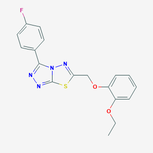 6-[(2-Ethoxyphenoxy)methyl]-3-(4-fluorophenyl)[1,2,4]triazolo[3,4-b][1,3,4]thiadiazole