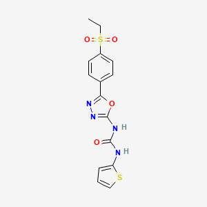 1-(5-(4-(Ethylsulfonyl)phenyl)-1,3,4-oxadiazol-2-yl)-3-(thiophen-2-yl)urea