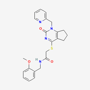 N-(2-methoxybenzyl)-2-((2-oxo-1-(pyridin-2-ylmethyl)-2,5,6,7-tetrahydro-1H-cyclopenta[d]pyrimidin-4-yl)thio)acetamide