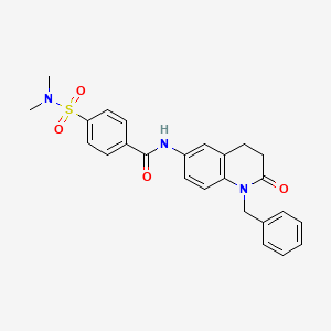 molecular formula C25H25N3O4S B2944722 N-(1-苄基-2-氧代-1,2,3,4-四氢喹啉-6-基)-4-(N,N-二甲基磺酰胺)苯甲酰胺 CAS No. 1210318-01-6
