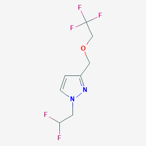 molecular formula C8H9F5N2O B2944727 1-(2,2-difluoroethyl)-3-[(2,2,2-trifluoroethoxy)methyl]-1H-pyrazole CAS No. 1856025-55-2