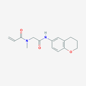 molecular formula C15H18N2O3 B2944736 N-[2-(3,4-Dihydro-2H-chromen-6-ylamino)-2-oxoethyl]-N-methylprop-2-enamide CAS No. 2200962-65-6