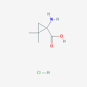 molecular formula C6H12ClNO2 B2944737 1-Amino-2,2-dimethylcyclopropane-1-carboxylic acid hcl CAS No. 123311-22-8