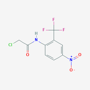 molecular formula C9H6ClF3N2O3 B2944756 2-氯-N-[4-硝基-2-(三氟甲基)苯基]乙酰胺 CAS No. 379255-51-3