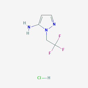 molecular formula C5H7ClF3N3 B2944769 1-(2,2,2-Trifluoroethyl)-1H-pyrazol-5-amine hydrochloride CAS No. 2197061-99-5