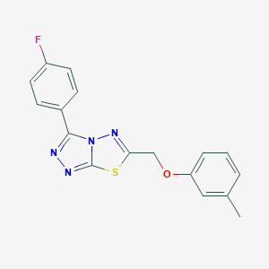 3-(4-Fluorophenyl)-6-[(3-methylphenoxy)methyl][1,2,4]triazolo[3,4-b][1,3,4]thiadiazole