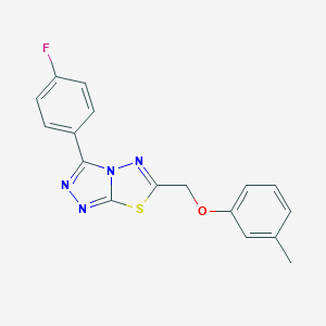 3-(4-Fluorophenyl)-6-[(3-methylphenoxy)methyl]-[1,2,4]triazolo[3,4-b][1,3,4]thiadiazole