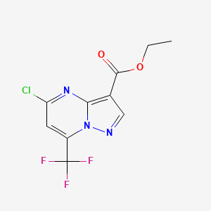 molecular formula C10H7ClF3N3O2 B2944776 Ethyl 5-chloro-7-(trifluoromethyl)pyrazolo[1,5-a]pyrimidine-3-carboxylate CAS No. 1260243-50-2