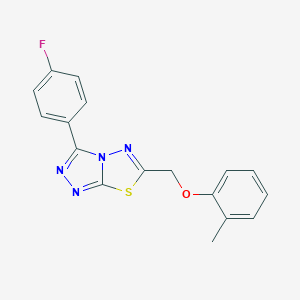 3-(4-Fluorophenyl)-6-[(2-methylphenoxy)methyl]-[1,2,4]triazolo[3,4-b][1,3,4]thiadiazole