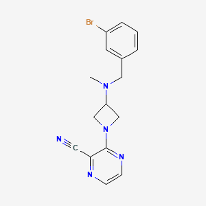 3-[3-[(3-Bromophenyl)methyl-methylamino]azetidin-1-yl]pyrazine-2-carbonitrile