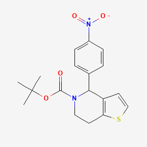 molecular formula C18H20N2O4S B2944787 tert-butyl 4-(4-nitrophenyl)-6,7-dihydrothieno[3,2-c]pyridine-5(4H)-carboxylate CAS No. 886361-87-1