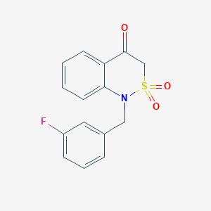 molecular formula C15H12FNO3S B2944788 1-(3-fluorobenzyl)-1H-2,1-benzothiazin-4(3H)-one 2,2-dioxide CAS No. 1255784-10-1