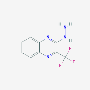 molecular formula C9H7F3N4 B2944798 2-Hydrazino-3-(trifluoromethyl)quinoxaline CAS No. 321433-92-5