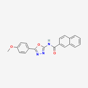 molecular formula C20H15N3O3 B2944799 N-[5-(4-methoxyphenyl)-1,3,4-oxadiazol-2-yl]naphthalene-2-carboxamide CAS No. 888414-88-8