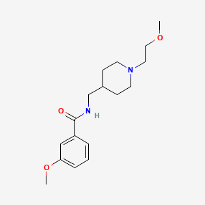 molecular formula C17H26N2O3 B2944818 3-甲氧基-N-((1-(2-甲氧基乙基)哌啶-4-基)甲基)苯甲酰胺 CAS No. 953930-98-8