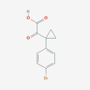 molecular formula C11H9BrO3 B2944821 2-[1-(4-Bromophenyl)cyclopropyl]-2-oxoacetic acid CAS No. 2228938-18-7