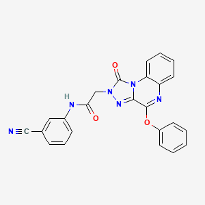 molecular formula C24H16N6O3 B2944832 N-(3-cyanophenyl)-2-(1-oxo-4-phenoxy[1,2,4]triazolo[4,3-a]quinoxalin-2(1H)-yl)acetamide CAS No. 1189446-72-7
