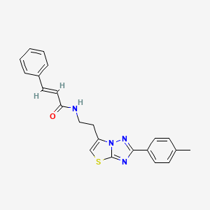 molecular formula C22H20N4OS B2944838 N-(2-(2-(p-tolyl)thiazolo[3,2-b][1,2,4]triazol-6-yl)ethyl)cinnamamide CAS No. 894028-99-0