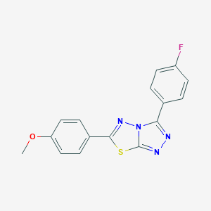 molecular formula C16H11FN4OS B294484 3-(4-Fluorophenyl)-6-(4-methoxyphenyl)-[1,2,4]triazolo[3,4-b][1,3,4]thiadiazole 