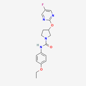 molecular formula C17H19FN4O3 B2944855 N-(4-ethoxyphenyl)-3-((5-fluoropyrimidin-2-yl)oxy)pyrrolidine-1-carboxamide CAS No. 2034246-39-2