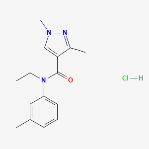 N-ethyl-1,3-dimethyl-N-(m-tolyl)-1H-pyrazole-4-carboxamide hydrochloride