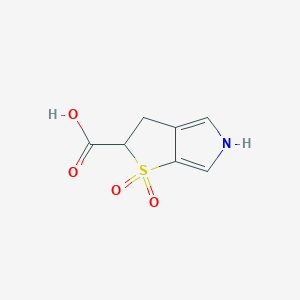 molecular formula C7H7NO4S B2944861 1,1-Dioxo-3,5-dihydro-2H-thieno[2,3-c]pyrrole-2-carboxylic acid CAS No. 2377032-57-8