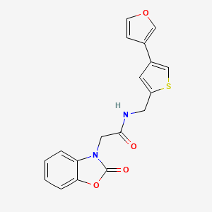 N-[[4-(Furan-3-yl)thiophen-2-yl]methyl]-2-(2-oxo-1,3-benzoxazol-3-yl)acetamide