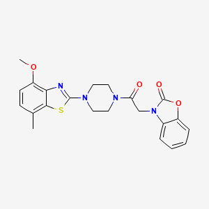 3-(2-(4-(4-methoxy-7-methylbenzo[d]thiazol-2-yl)piperazin-1-yl)-2-oxoethyl)benzo[d]oxazol-2(3H)-one