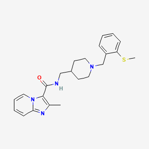 2-methyl-N-((1-(2-(methylthio)benzyl)piperidin-4-yl)methyl)imidazo[1,2-a]pyridine-3-carboxamide