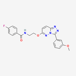 4-fluoro-N-(2-((3-(3-methoxyphenyl)-[1,2,4]triazolo[4,3-b]pyridazin-6-yl)oxy)ethyl)benzamide
