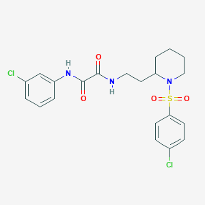 N1-(3-chlorophenyl)-N2-(2-(1-((4-chlorophenyl)sulfonyl)piperidin-2-yl)ethyl)oxalamide