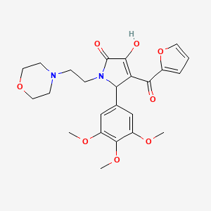 molecular formula C24H28N2O8 B2944889 4-(furan-2-carbonyl)-3-hydroxy-1-(2-morpholinoethyl)-5-(3,4,5-trimethoxyphenyl)-1H-pyrrol-2(5H)-one CAS No. 384351-71-7