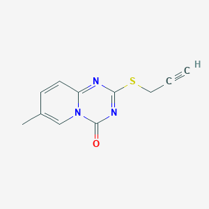 molecular formula C11H9N3OS B2944893 7-Methyl-2-prop-2-ynylsulfanylpyrido[1,2-a][1,3,5]triazin-4-one CAS No. 896316-90-8