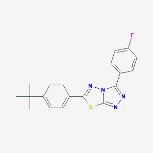 molecular formula C19H17FN4S B294490 6-(4-Tert-butylphenyl)-3-(4-fluorophenyl)[1,2,4]triazolo[3,4-b][1,3,4]thiadiazole 